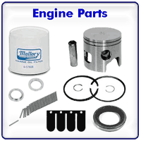 Johnson-Evinrude Engine Parts: Pistons, Rings, Needle Bearings, Leaf Valves