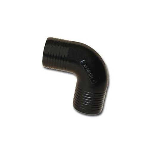 Elbow Marine Wet Exhaust Connector 3 Inch by 3 Inch 90 Degree Cast Iron