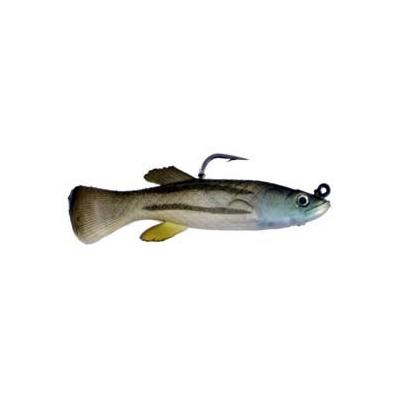 Artificial Mud Minnow Rigged 2-3/4" Horizontal Stripe 6 Pack - Almost Alive Lures