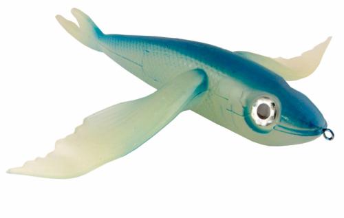 Flying Fish with Rigging Spring 10" Bright Blue/Glow - Almost Alive Lures