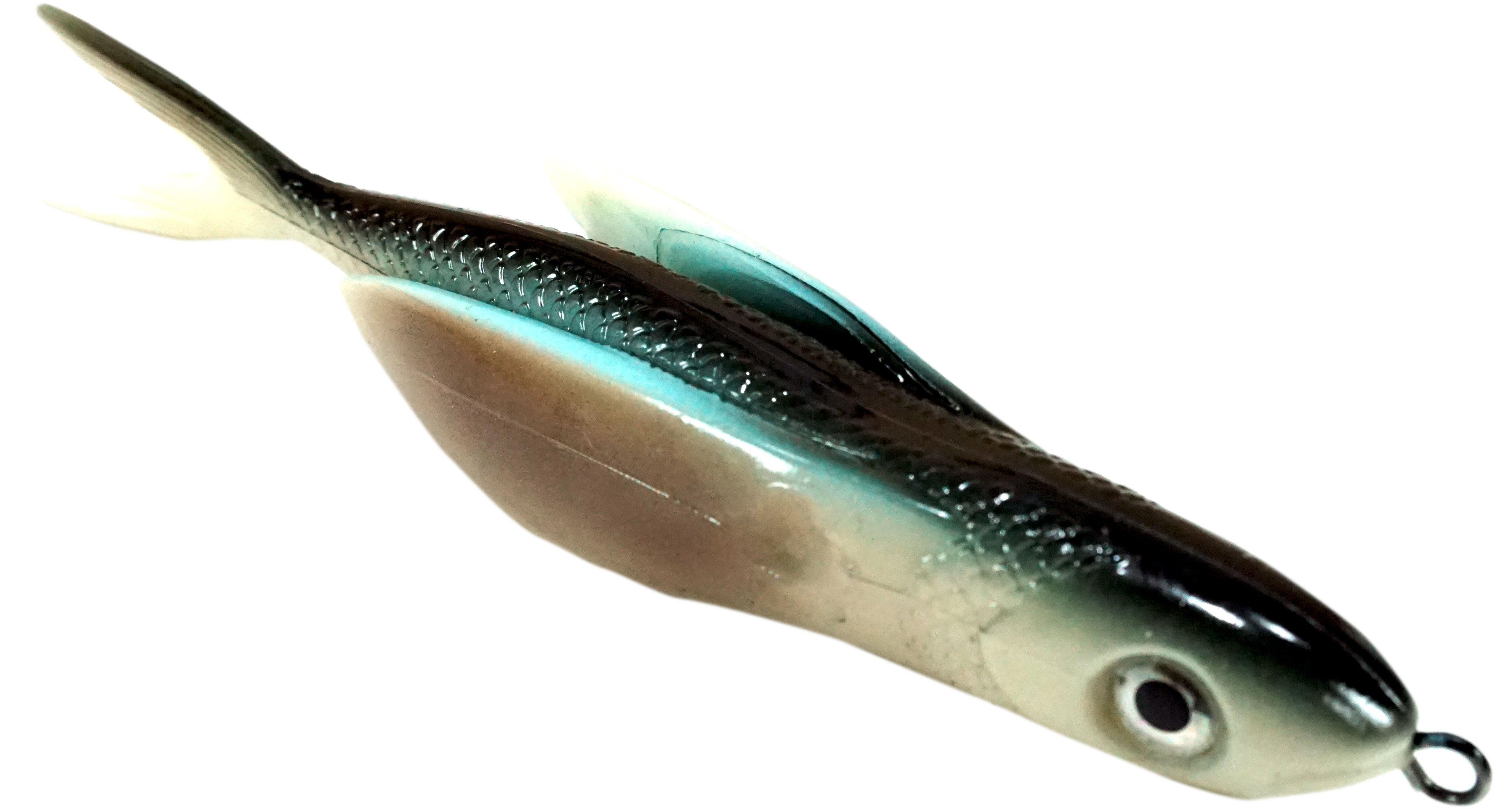 Almost Alive Lures 8.5" Soft Plastic Flying Fish with Swept Back Wing Bait Natural Color with Spring