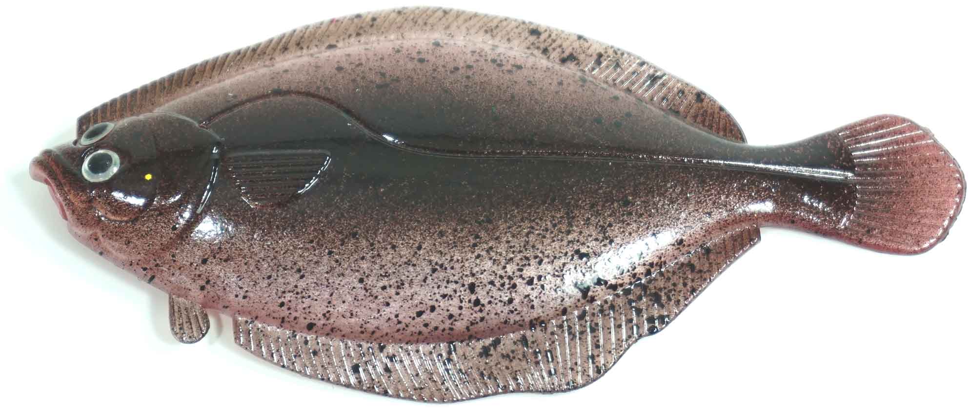 Artificial Flounder 3-3/4" Dark Brown/Pink Belly - Almost Alive Lures