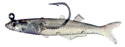 Glass Minnow with Hook, 2.75 inch, 6 pack