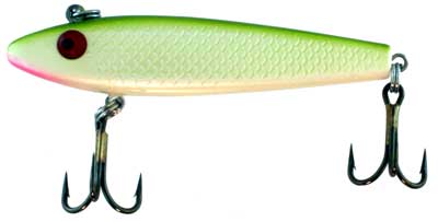 Sinking Hard Bait, Green Back, White Body with Pink Mouth, 3.5 Inch