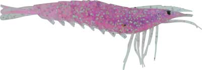 Artificial Shrimp 4-1/4" Purple Flake 4 Pack - Almost Alive Lures