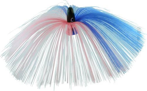 Witch Lure, Black Bullet Head, 60g, with 7 Inch Blue, Pink Hair