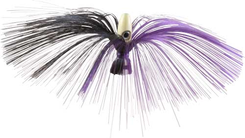 Witch Lure, Glow Bullet Head, 95g, with 7 Inch Purple, Black Hair