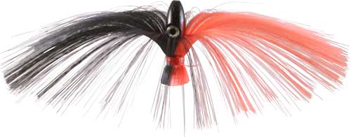 Witch Lure, Black Bullet Head, 95g, with 7 Inch Red, Black Hair