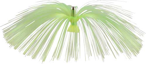 Witch Lure, Chrome Flash Head, 17g, with 6-1⁄2 Inch Chartreuse Hair