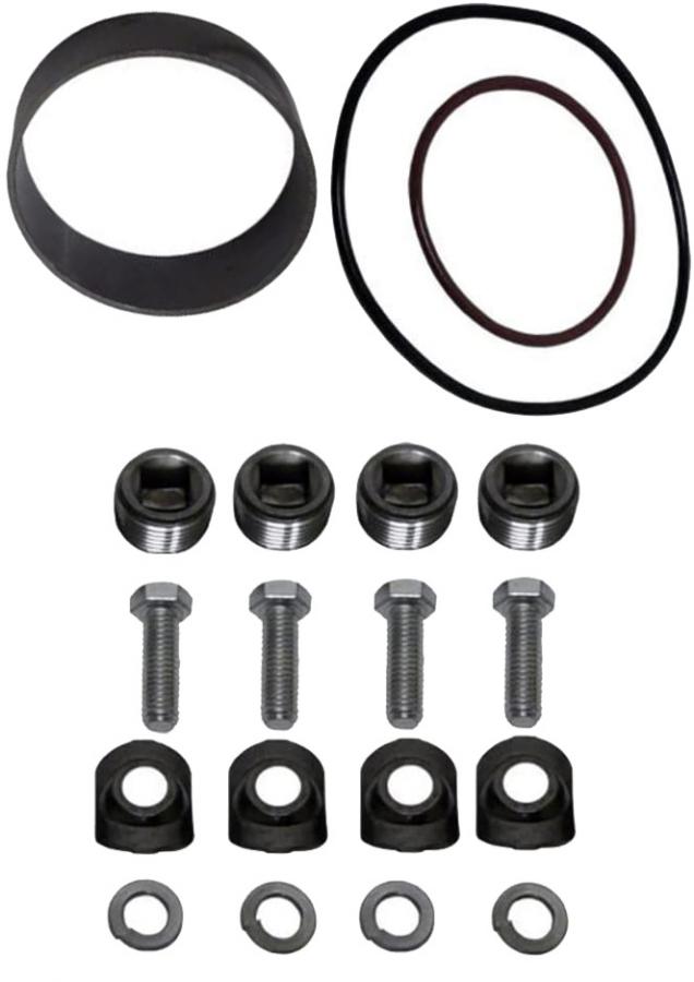 Mounting kit for upper riser/elbow (includes sleeve, O-rings, retainers, bolts and pipe plugs).
