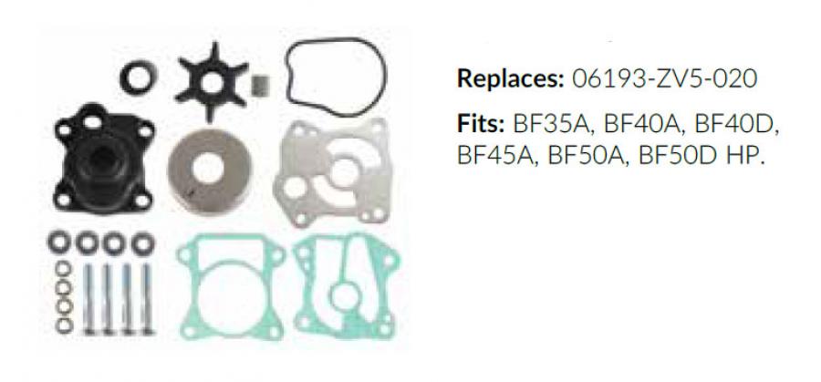 Water Pump Repair Kit for Honda Fits BF35A, BF40A, BF40D,BF45A, BF50A, BF50D HP