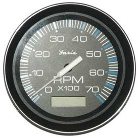 Tachometer 7K with Hourmeter, Coral (TC9105) 4 Inch