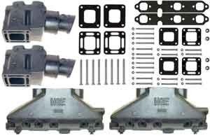 Exhaust Manifold Kit for Mercruiser GM V6 262 4.3L 4 Inch Outlet 1987-2002