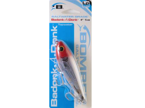 Bomber BSWDTL4345 Badonk A Donk Topwater 4" 3/4oz Red Head Flash