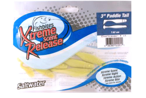 Fishbites Xtreme Scent Release 3Inch Paddle Tail