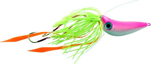 Vertical Jig with Assist Hook Pink/White 1.4 ounce - Almost Alive Lures