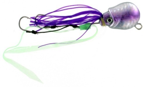 Vertical Jig Octopus Purple/Silver 2.8 ounce - Almost Alive Lures