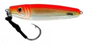 Vertical Jig Electra Orange/Gold/Flash 5.3 ounce - Almost Alive Lures