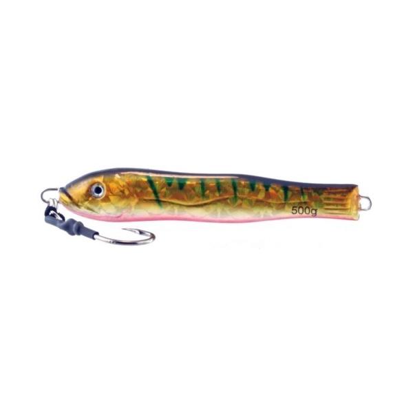 Vertical Jig Kuma Brown/Red/Flash 17.5 ounce - Almost Alive Lures