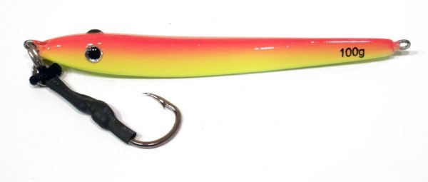 Vertical Jig Jabbah Orange/Yellow 3.5 ounce - Almost Alive Lures