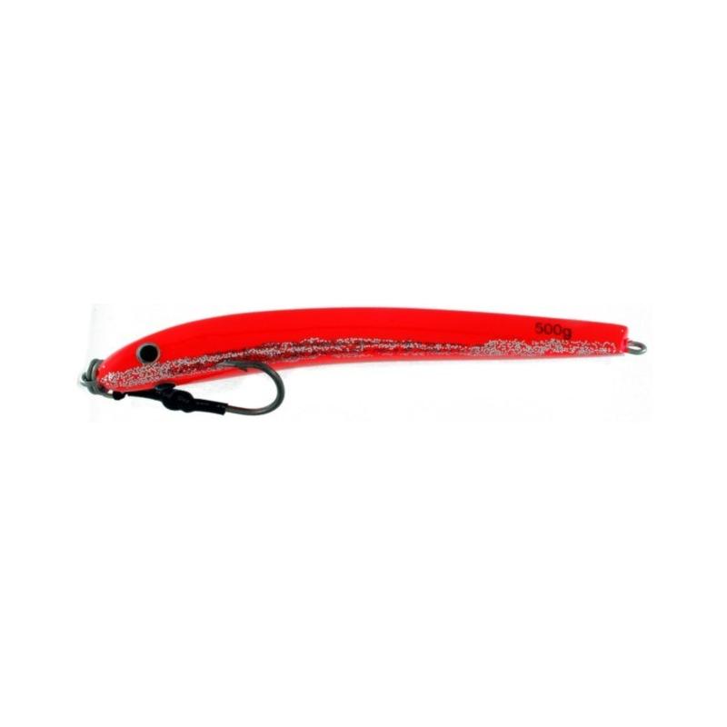 Vertical Jig Jabbah Red/Glitter 17.5 ounce - Almost Alive Lures
