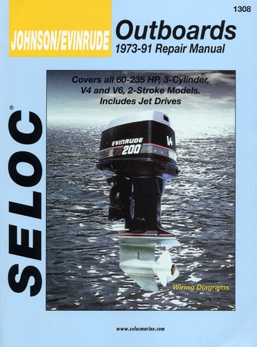 Manual Book for Johnson Evinrude Outboard 1973-1991 60-235 HP