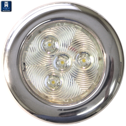 LED Marine Puck Light 3" Stainless Steel Surface Mount Blue