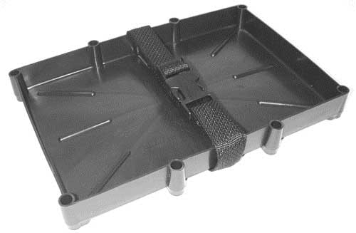 Marine Battery Holder Tray Poly Strap Space Saver Series 24 Batteries