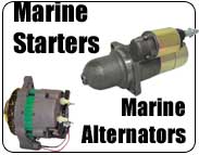 Marine Starters and Marine Alternators for inboards, sterndrives, outboards, PWC