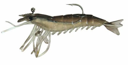 Artificial Shrimp Hook Only 3-1/4" Black/Clear 3 Pack - Almost Alive Lures