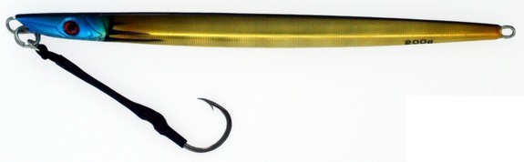 Vertical Jig Cheleb Blue/Gold/Flash 7 ounce - Almost Alive Lures