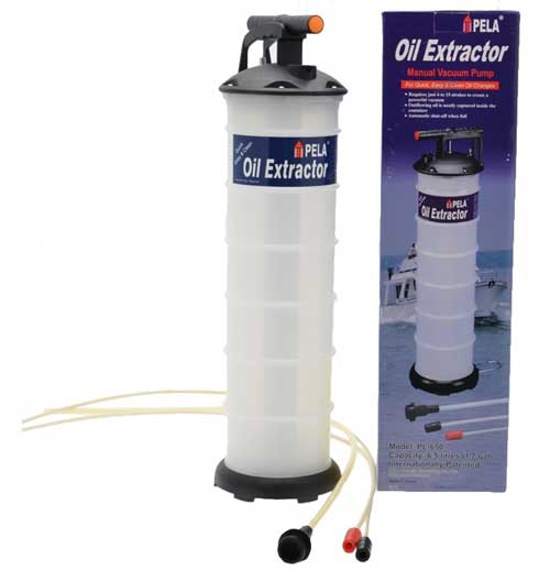 Oil Change Pump Marine Pela 650 Oil Extractor 6.5 Liter Easy Oil Change
