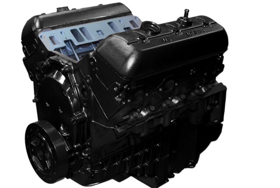 4.3L 262 Remanufactured Base Engine, 00-07, Casting 090M Carb, w/Aluminum Oil Pan