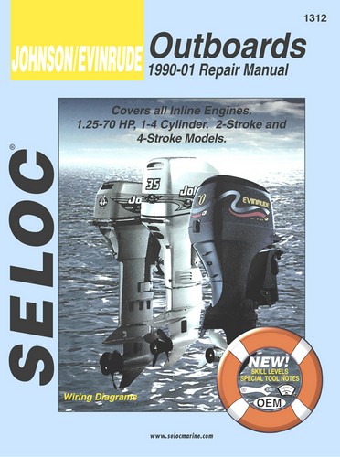 Manual Book Service Repair for Johnson Evinrude Outboard 1990-01 1.25-70 HP