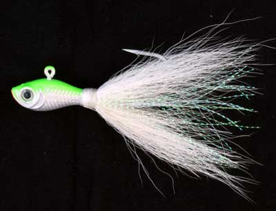 Buck Tail 4.5 Inch 1 oz Chartreuse and White