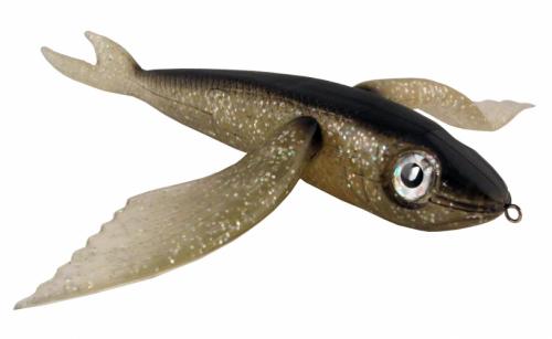 Flying Fish with Rigging Spring Black/Glitter 10" - Almost Alive Lures