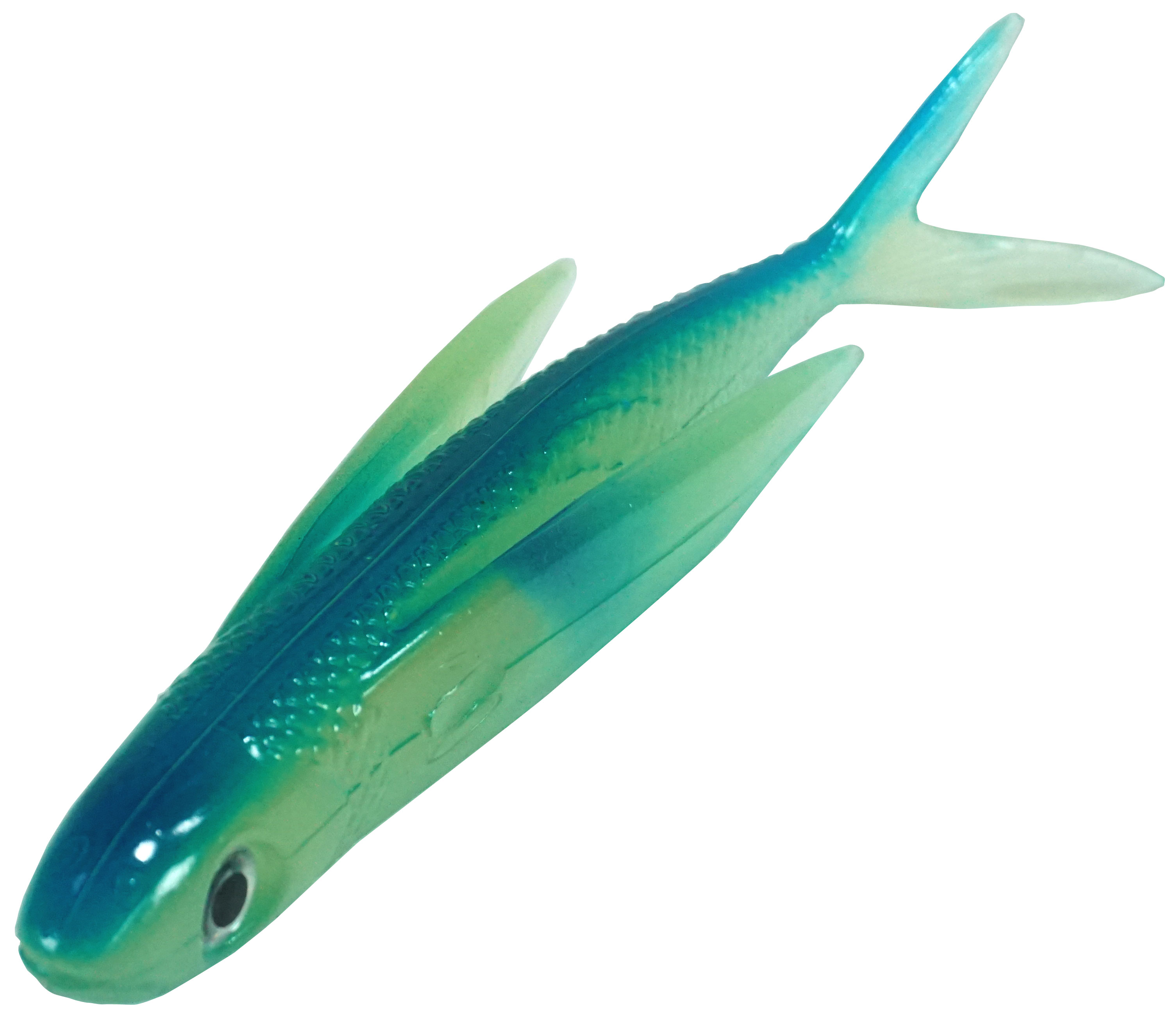 Almost Alive Lures 6 Soft Plastic Flying Fish with Swept Back Wing Bait  Bright Blue/Glow [AAFFSB628] - $5.99 : ebasicpower.com, Marine Engine Parts, Fishing Tackle