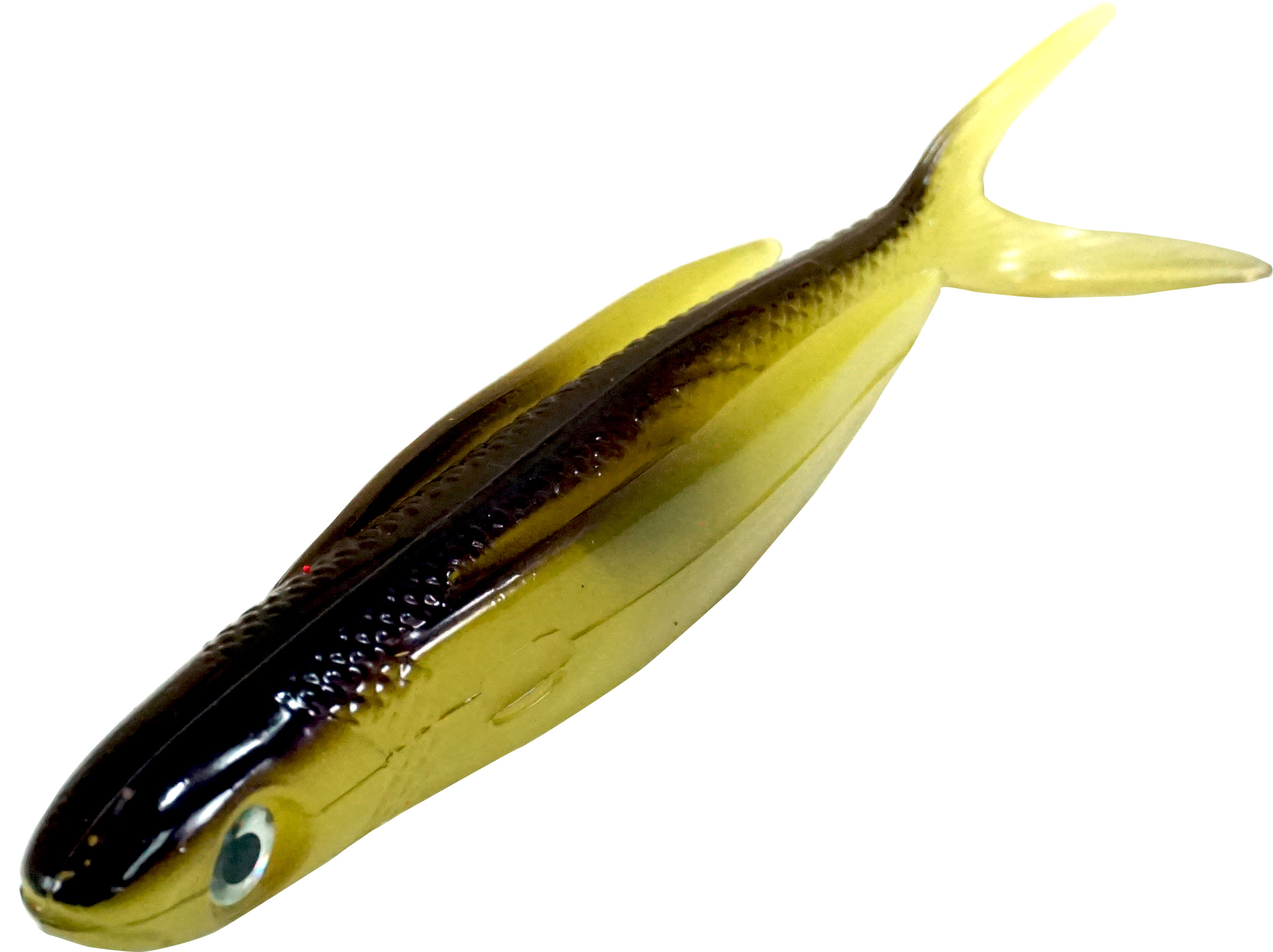 Almost Alive Lures 6" Soft Plastic Flying Fish with Swept Back Wing Bait Brown/Yellow