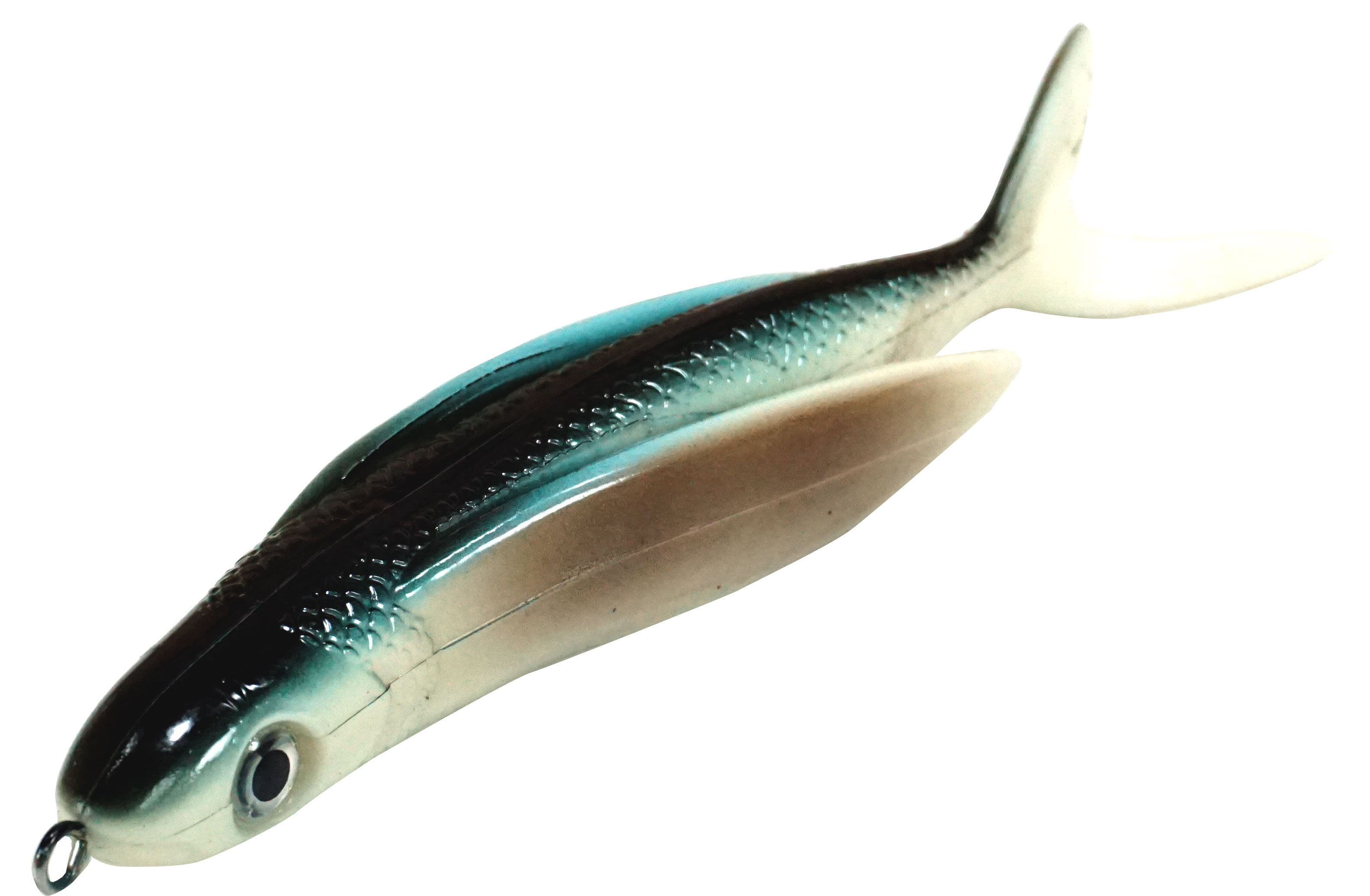 Almost Alive Lures 6" Soft Plastic Flying Fish with Swept Back Wing Bait Natural Color with Spring