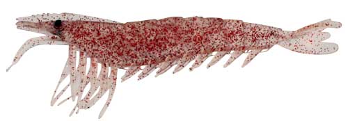 Artificial Shrimp 6" Red Flake 2 Pack - Almost Alive Lures