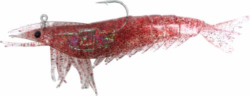 Artificial Shrimp Rigged 6 Red Flake 2 Pack - Almost Alive Lures