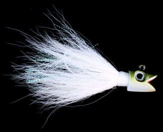 Smiley Buck Tail 6 Inch 4 oz Green and White