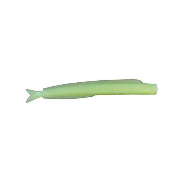 Sand Eel Lure Tail, Pale Green Color, 6 inch, 15g (Large) 3-Pack