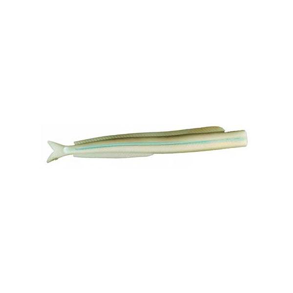 Sand Eel Lure Tail, Natural Striped, 6 inch, 15g (Large) 3-Pack