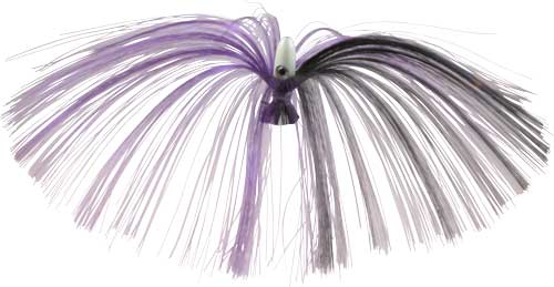 Witch Lure, Glow Bullet Head, 23g, with 7 Inch Purple, Black Hair