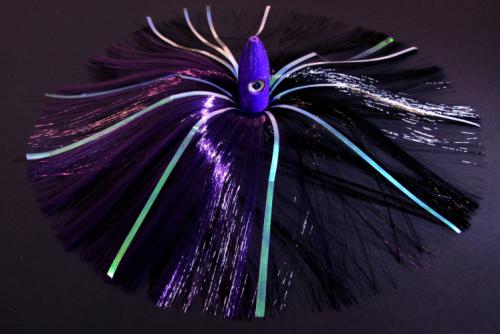 350G Purple Bullet Head with Purple/Black Hair with Mylar Flash