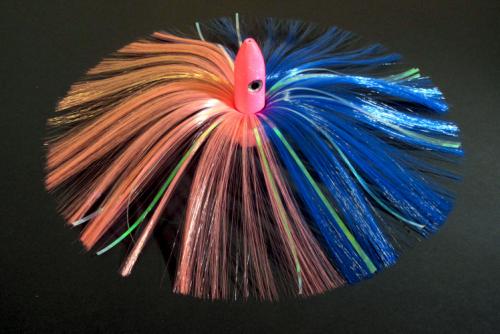 350G Hot Pink Bullet Head with Blue/Pink Hair with Mylar Flash