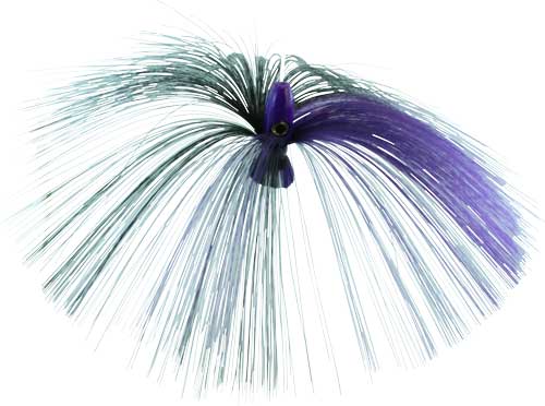 Witch Lure, Purple Bullet Head, 60g, with 7 Inch Purple, Black Hair