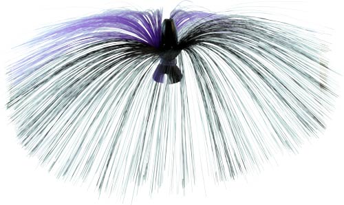 Witch Lure, Black Bullet Head, 60g, with 7 Inch Purple, Black Hair