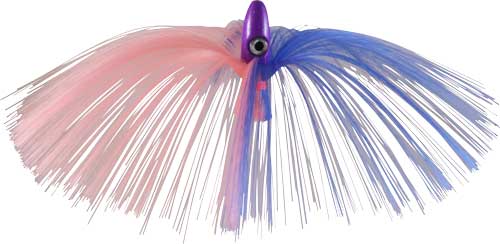 Witch Lure, Purple Bullet Head, 95g, with 7 Inch Blue, Pink Hair